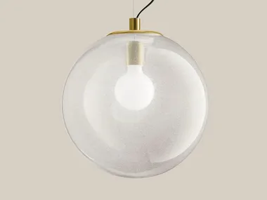 SPHERA #2 - Handmade blown glass pendant lamp _ Sogni Di Cristallo